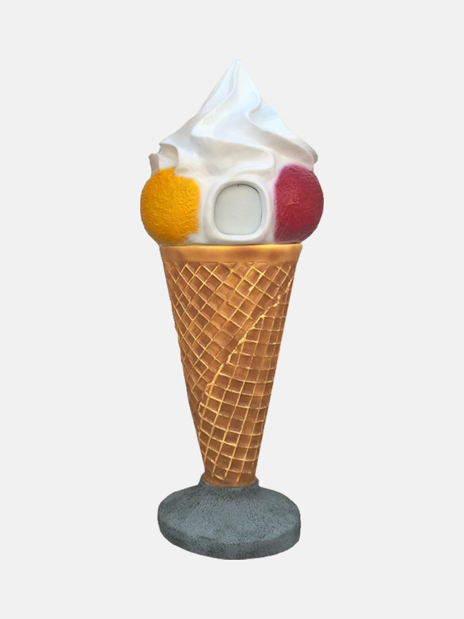 Fiberglass cone with waste bin - Art.0763